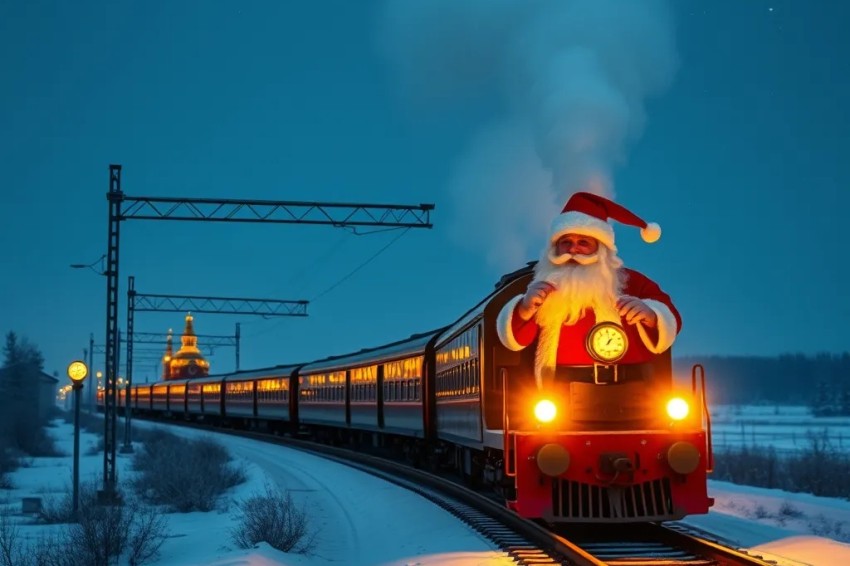30 ноября на Восточно-Сибирскую железнодорожную линию прибывает поезд Санта Клауса.