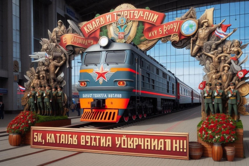 5-го мая Красноярская железнодорожная компания приглашает приветствовать «Поезд Победы» на платформе станции Красноярск.