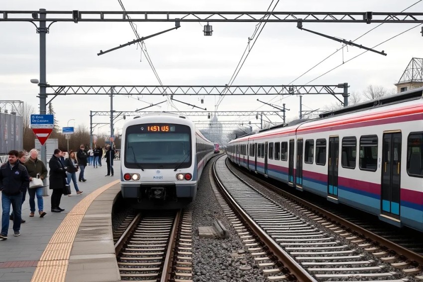 Артисты Красноярского театра оперы и балета превратили железнодорожный вокзал Красноярска в сцену на один час.