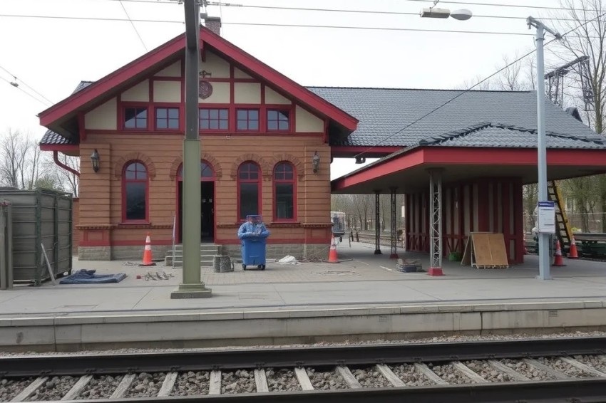 Более 300 железнодорожных станций по всей России были украшены РЖД в преддверии Нового года.