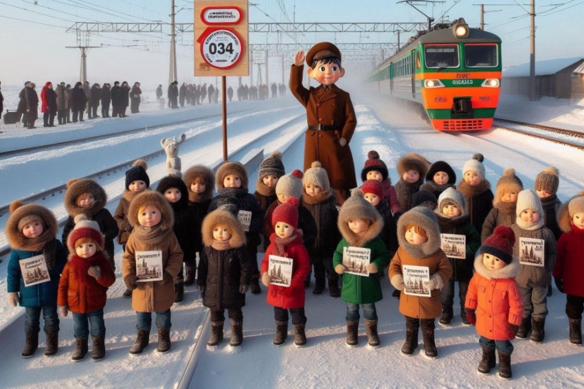 Детская акция «Дай дорогу поездам!» началась на Восточно-Сибирской железнодорожной линии.