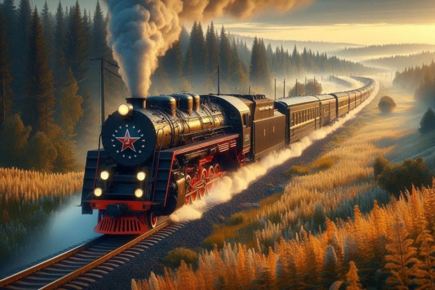 Магистраль Свердловска обеспечила движение ретро-поезда на паровом движении под названием 