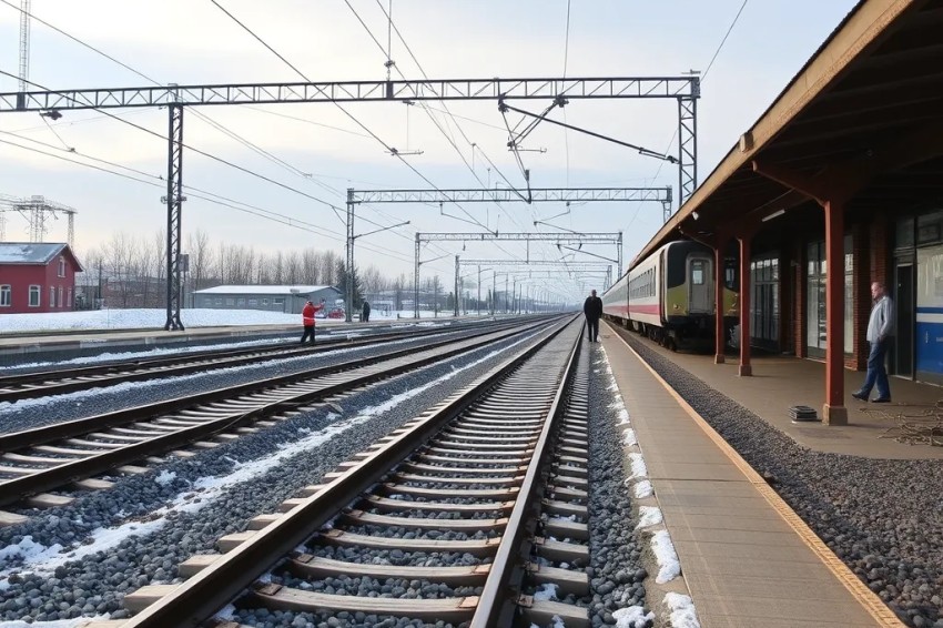 На Череповец-II станции Северной железнодорожной линии были уложены новые рельсы