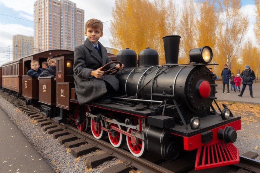 На Детской железнодорожной линии в Екатеринбурге ученики получают навыки управления старинными локомотивами.