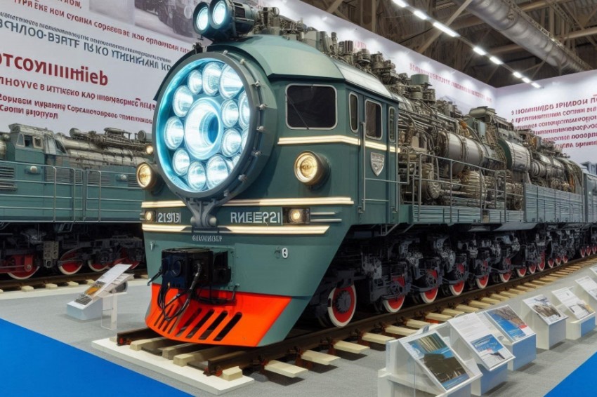 На экспозиции проектов Горьковской железнодорожной линии был представлен новаторский локомотивный светильник.
