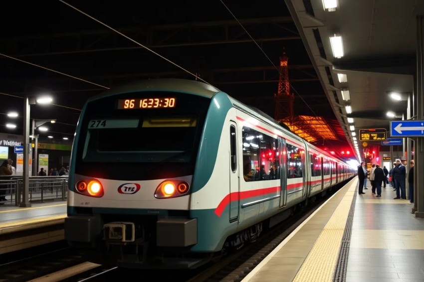 На электронных дисплеях столичных железнодорожных станций стали отображаться видеоролики, напоминающие о соблюдении норм безопасности на железнодорожном транспорте.