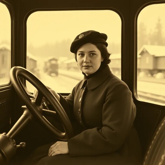 На Горьковской железнодорожной лагере первой женщиной-водителем стала Анастасия Нагорная.