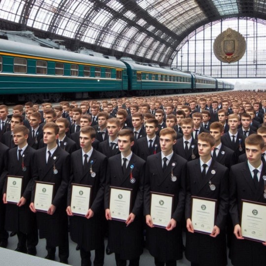 На Горьковском шоссе прошла церемония вручения свидетельств о высшем образовании будущим работникам железной дороги.