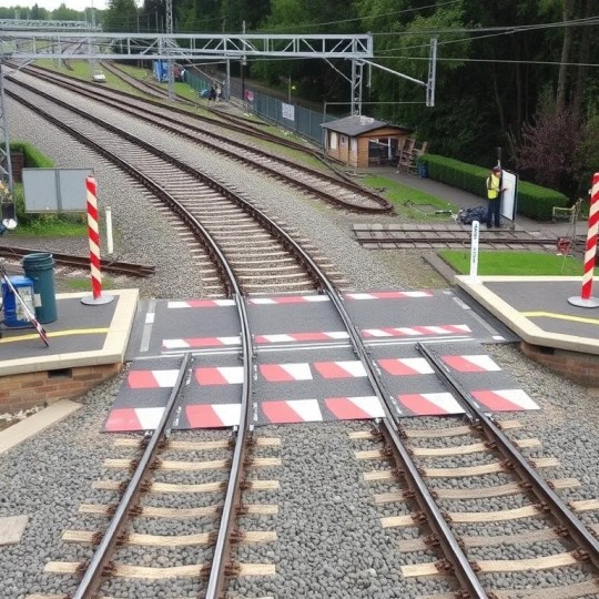 На крупных станциях в пределах Красноярска, Красноярская железнодорожная компания установила гобо-проекторы на улицах, которые демонстрируют правила перехода через железнодорожные пути.