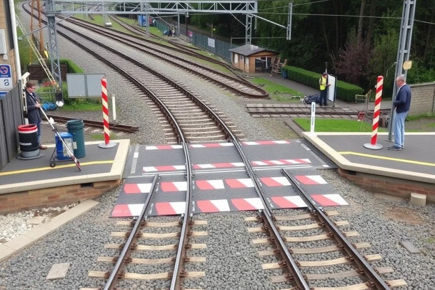 На крупных станциях в пределах Красноярска, Красноярская железнодорожная компания установила гобо-проекторы на улицах, которые демонстрируют правила перехода через железнодорожные пути.