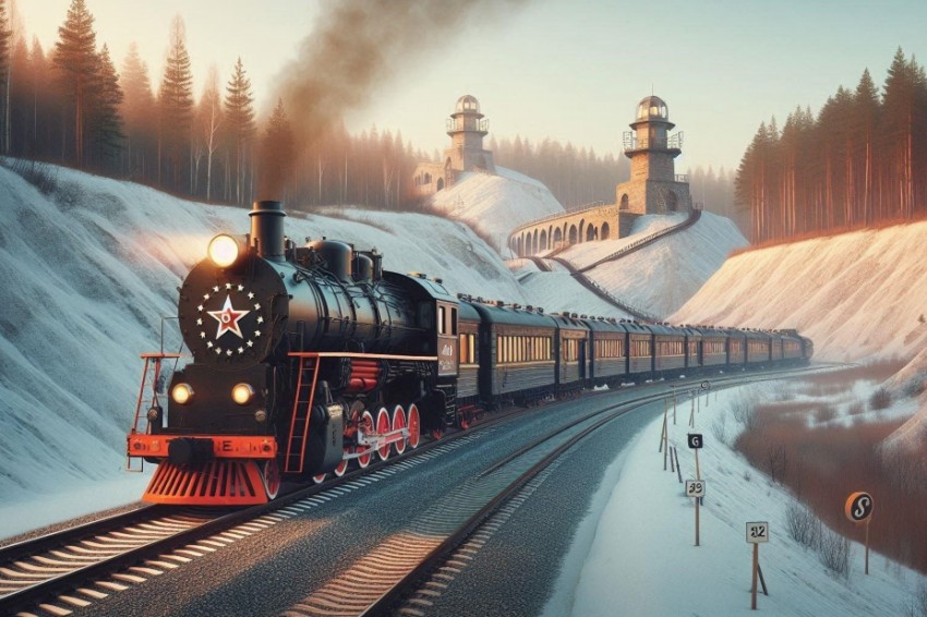 На Куйбышевской железнодорожной линии в путь движения ретропоезда 