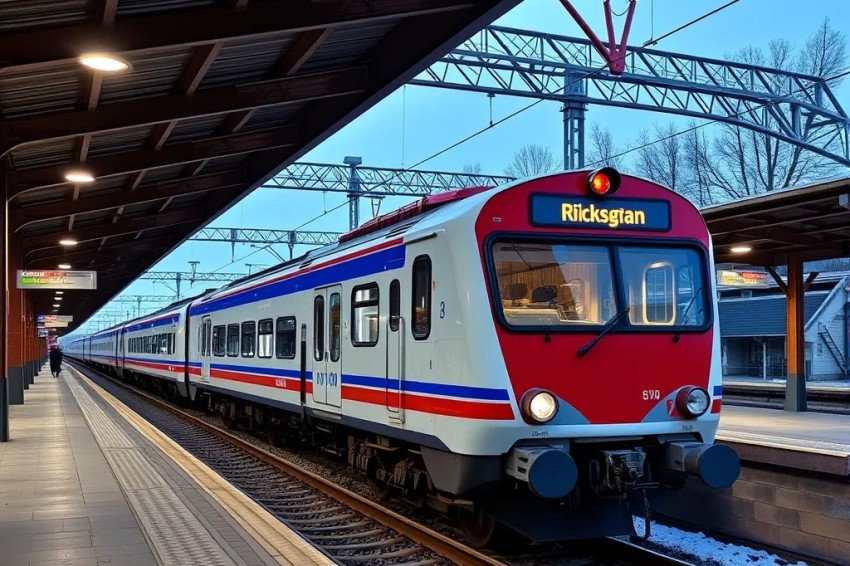 На Октябрьской железнодорожной линии 84