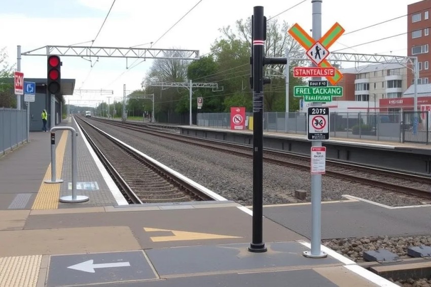 На Северной железнодорожной линии стали применять пешеходные переходы нового образца