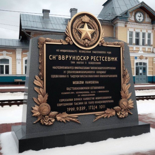 На здании вокзала станции Черняховск была установлена памятная табличка в честь генерала армии Ивана Черняховского.