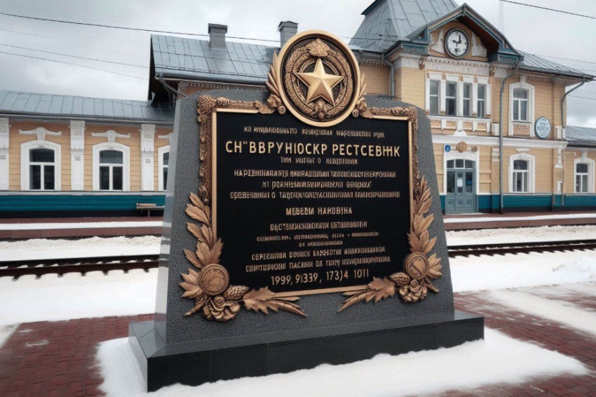 На здании вокзала станции Черняховск была установлена памятная табличка в честь генерала армии Ивана Черняховского.