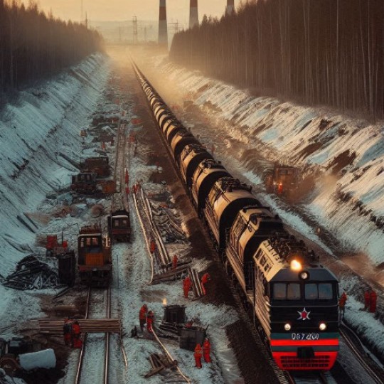 На железнодорожной линии Куйбышев началась кампания по ремонту и обслуживанию путей.