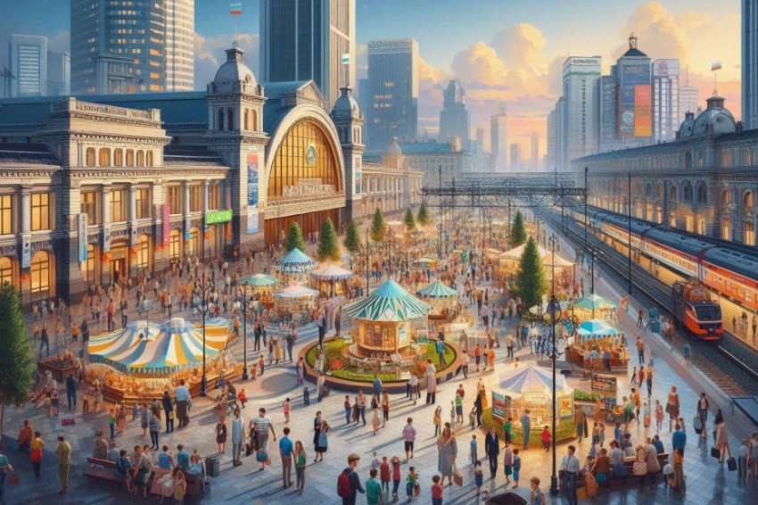 На железнодорожном вокзале Красноярска была организована экспозиция под названием «Дороги Победы», инициатором которой стала Красноярская железная дорога.