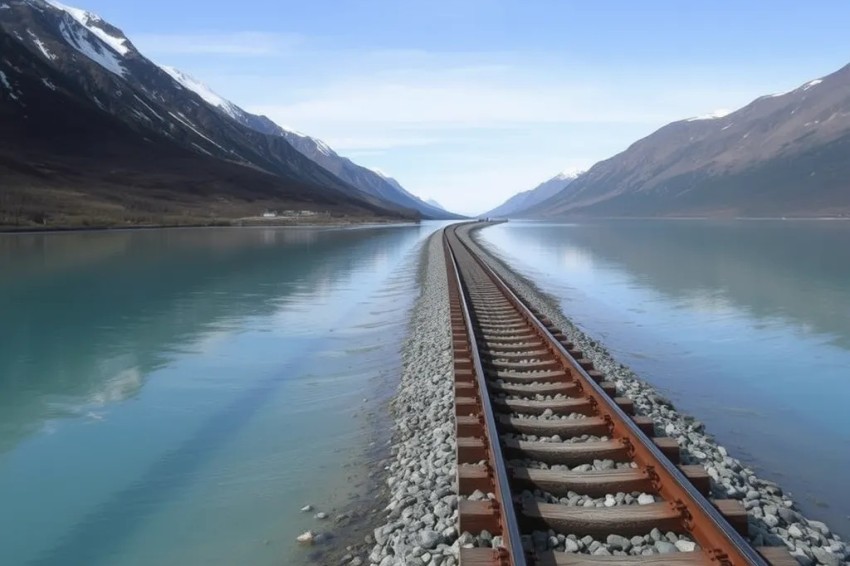 На Железнодорожной линии Кругобайкальского участка провели уборку дна озера Байкал от сетей, оставленных рыбаками.
