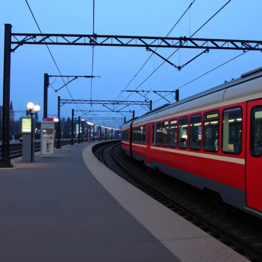 Обновленный вокзал Ядриха приветствует путешественников и пассажиров в новогоднем оформлении.