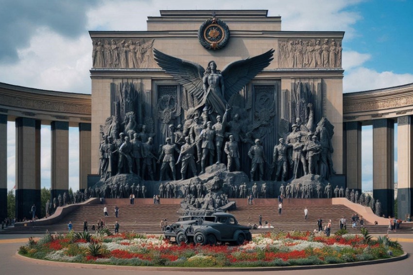 Памятник Второй Мировой войне был установлен на станционной площади Данилова.