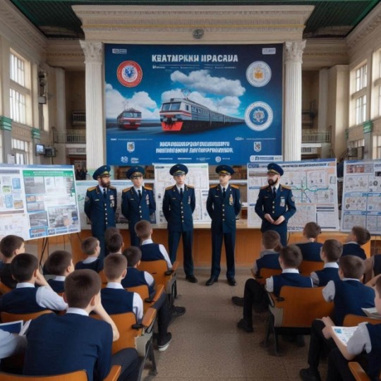 Персонал Железной дороги Забайкалья организовал для учащихся презентацию экспозиции плакатов и викторину на центральном железнодорожном станции Читы.