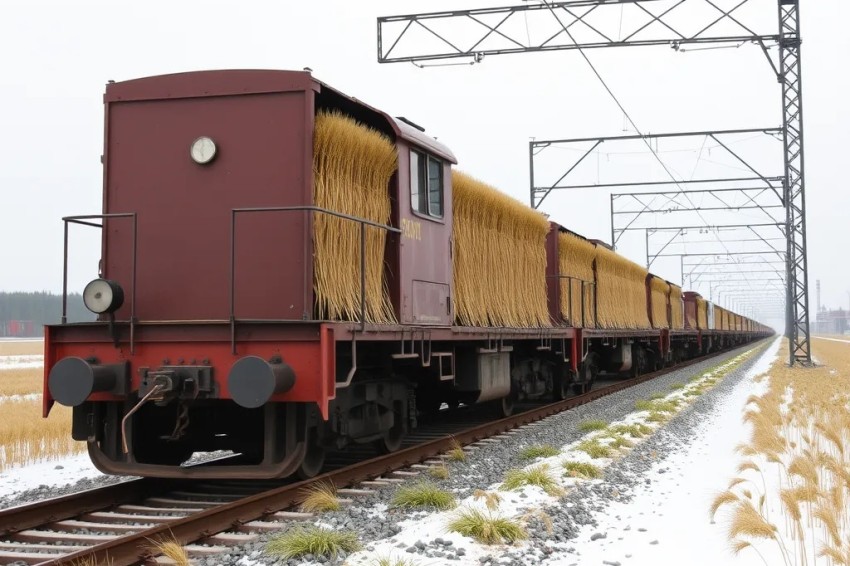 Первая партия нового урожая пшеницы из Чувашии была отправлена по Горьковской железной дороге.