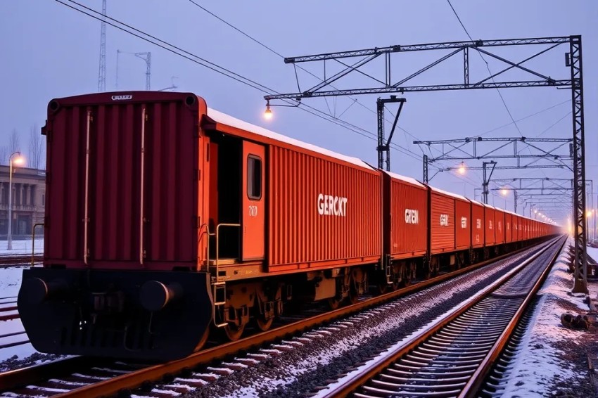 Первый контейнерный поезд, состоящий из ста вагонов, отправился из Казани по Горьковской железной дороге.