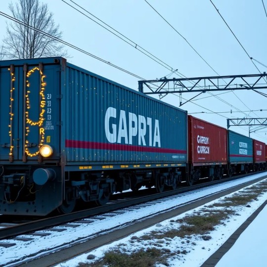 Поезд-контейнер, отмечающий юбилей, приехал с Дальнего Востока по Горьковской железной дороге в рамках проекта «Феско Казань Шатл».