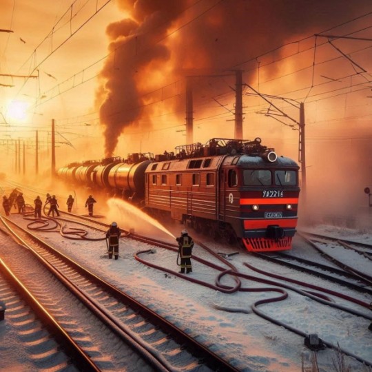 Пожарные составы Красноярской железной дороги функционируют в условиях усиленной готовности.