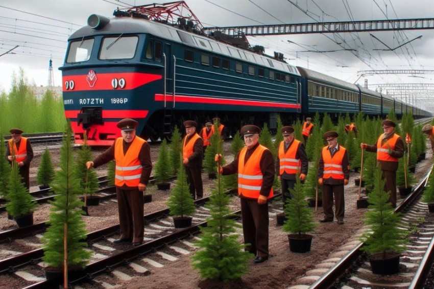 Примерно 15 тысяч деревьев были посажены работниками железной дороги из Кирова во время проведения инициативы 