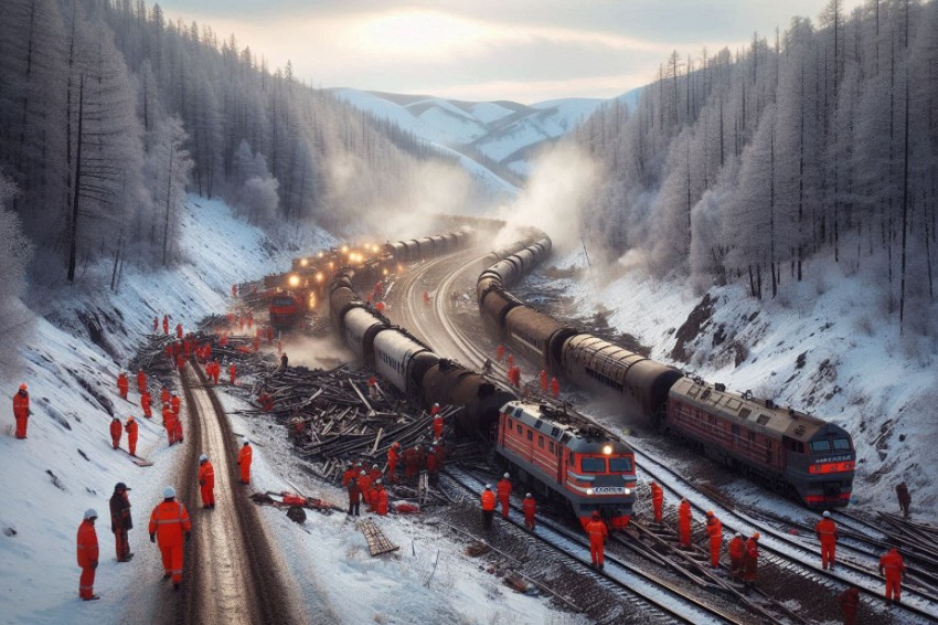 Процесс устранения последствий обрушения на участке Чалганы– Ушумун Забайкальской железнодорожной линии все еще идет.