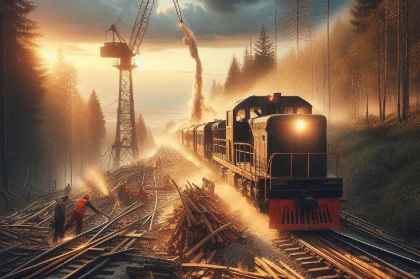 Работы по основному ремонту пути начались на Северной железнодорожной линии.