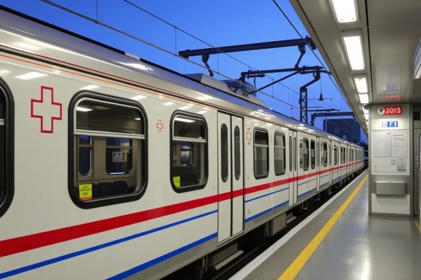 Руководитель Красноярского региона и главный медицинский специалист ОАО «РЖД» осмотрели медицинский поезд «Святитель Лука».