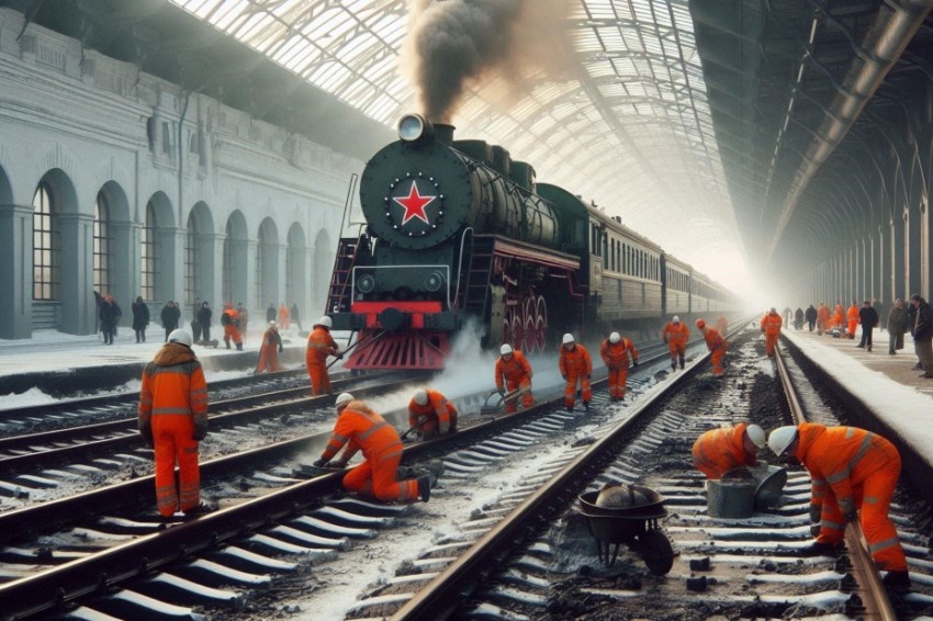 С 2025 года работники железной дороги из Калининграда провели ремонтные работы на 6-ти железнодорожных переездах.