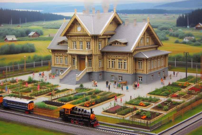 С помощью поддержки ОАО «РЖД», в Наушках было возведено новое строение для детского сада.