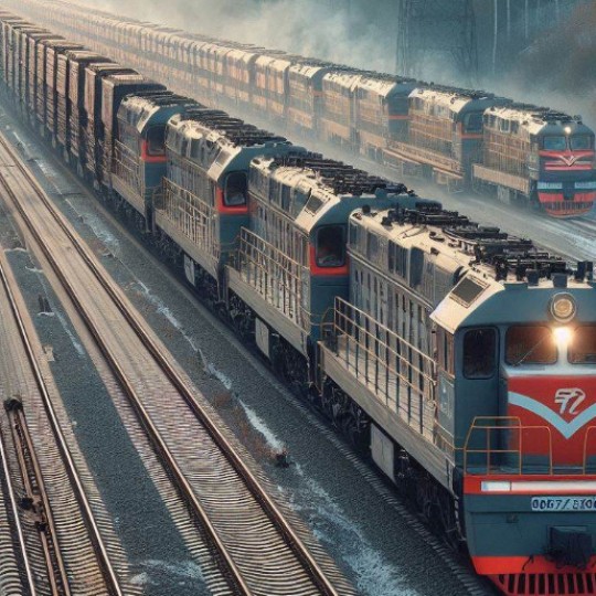 С января по март 2025 года, Горьковская железнодорожная линия усилила отправку двойных грузовых составов в семь раз.