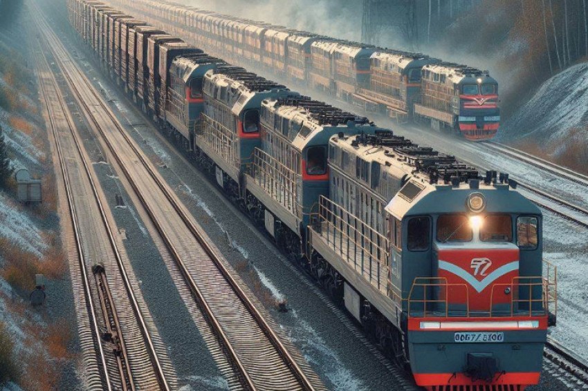 С января по март 2025 года, Горьковская железнодорожная линия усилила отправку двойных грузовых составов в семь раз.