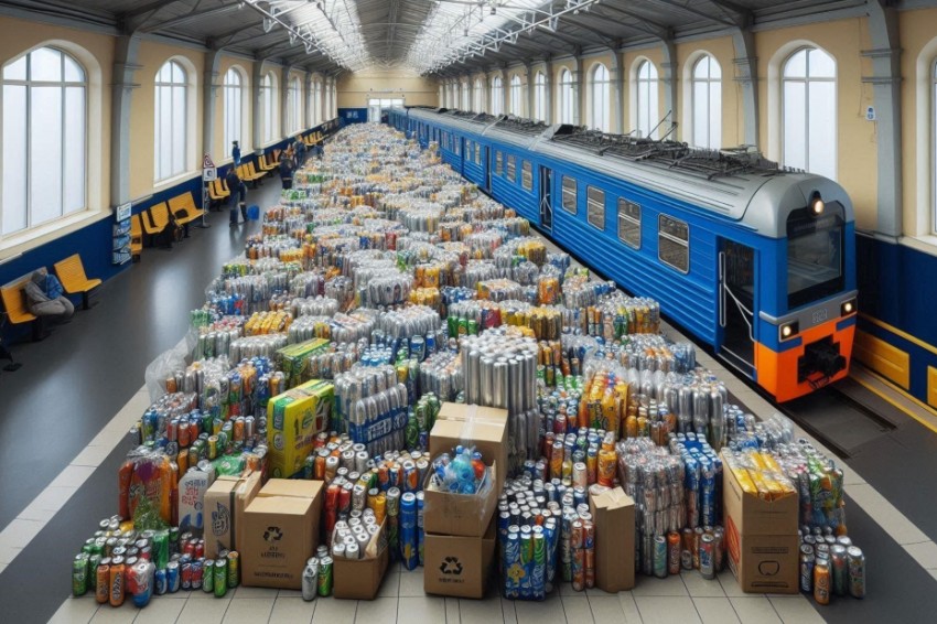 С января по май 2025 года с вокзалов Московской железной дороги было направлено на переработку около 450 тыс. единиц алюминиевой и пластмассовой упаковки.