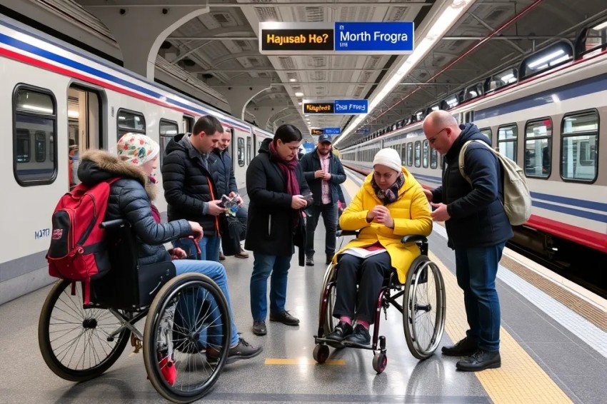 С января по июль текущего года примерно 50 тыс. пассажиров с ограниченными возможностями получили специализированную поддержку на станциях Северо-Кавказской железной дороги.