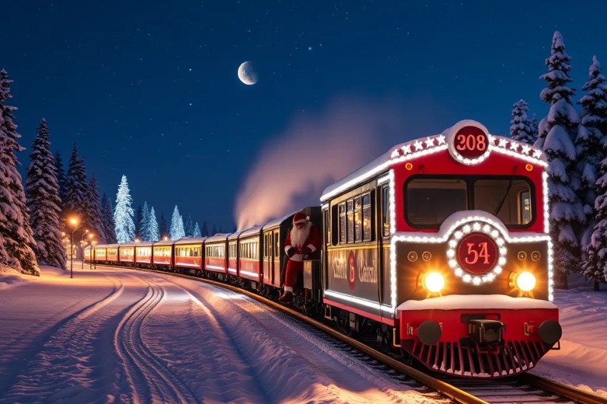 Санта Клаус и его внучка напомнили водителям из Хабаровска о правилах безопасного переезда через железнодорожные пути.