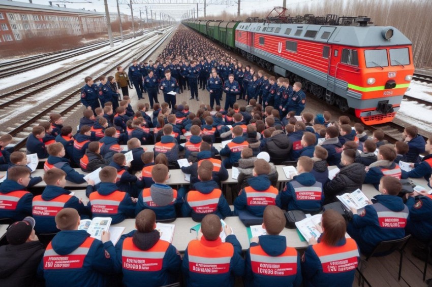 Сотрудники железной дороги организовали занятия по безопасности для двухсот учащихся в Новосибирском регионе.