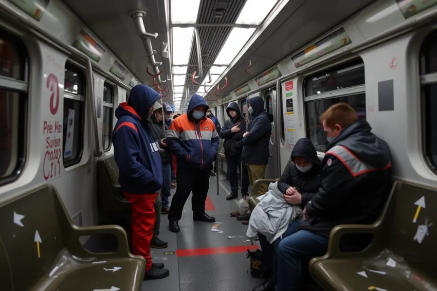 Сотрудники железной дороги Московского направления выражают беспокойство по поводу актов вандализма, происходящих на пригородных поездах.