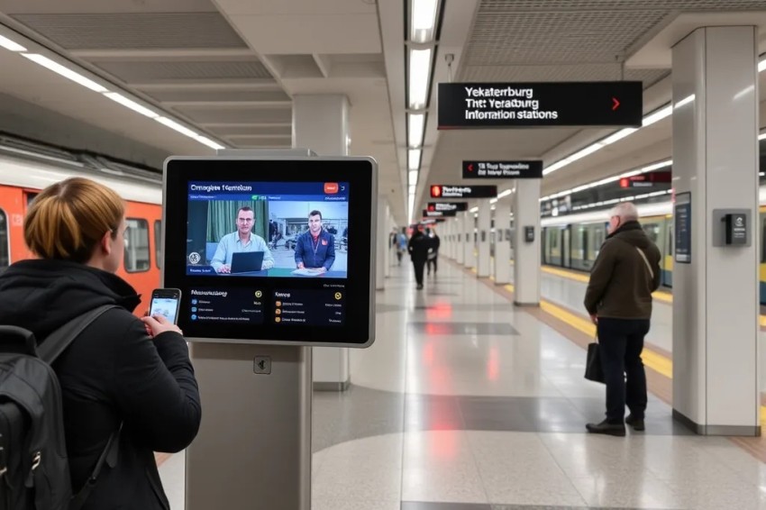 Станции Екатеринбург и Пермь-2 возглавили список по числу видеоконсультаций через информационные терминалы в первом полугодии 2025 года.