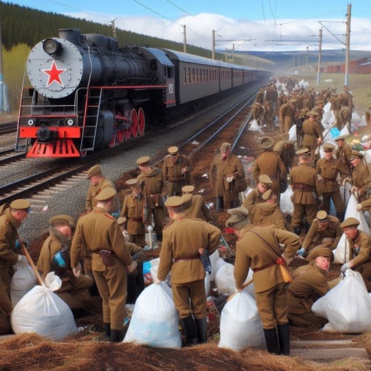 Субботник, организованный в честь 80-летия Победы в Великой Отечественной войне, состоялся на Восточно-Сибирской железнодорожной магистрали.