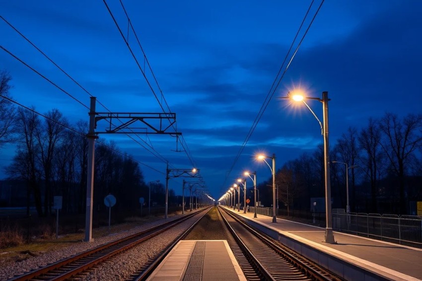 Свердловская железнодорожная линия осуществляет замену уличного освещения на станциях на более производительные и экономически выгодные.