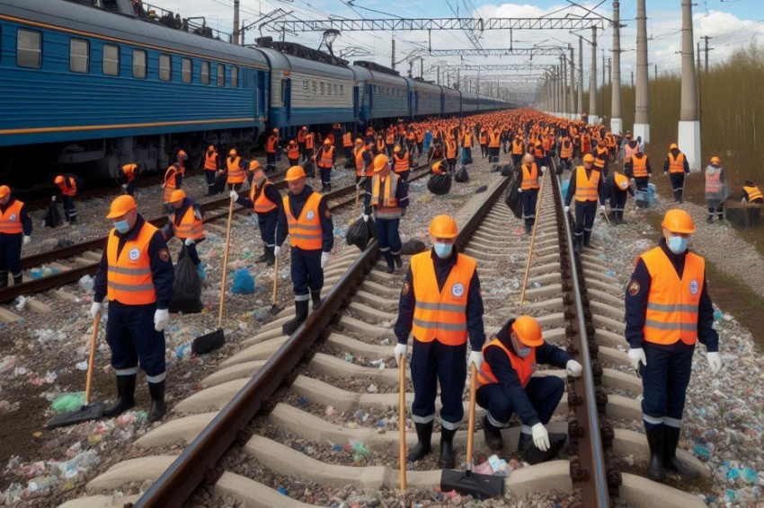 Свыше 28 тыс. работников железной дороги приняли участие в субботнике на Горьковском направлении.
