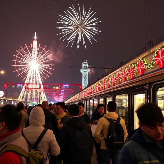 Транспортировка людей во время новогодних торжеств увеличилась на 1,5%