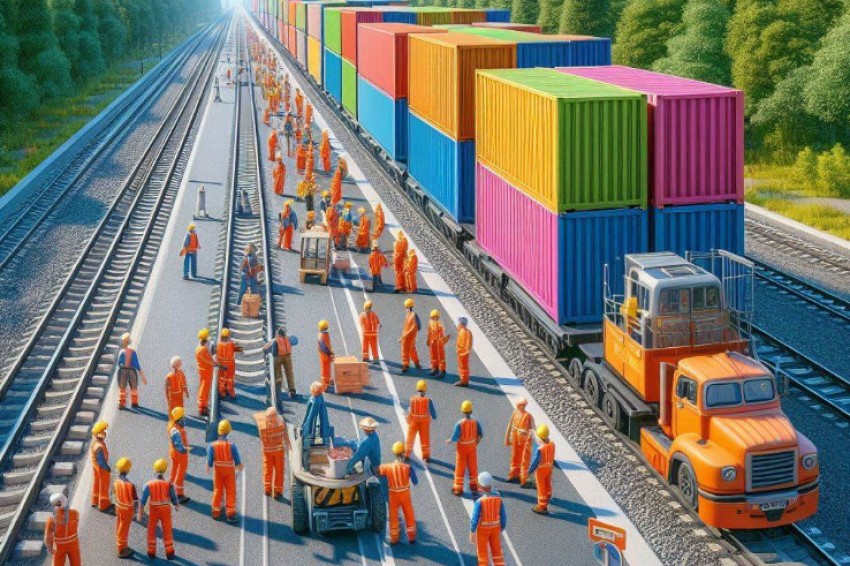 Транспортировка контейнеров по Свердловской железнодорожной линии в период с января по март 2025 года увеличилась на 8,7%