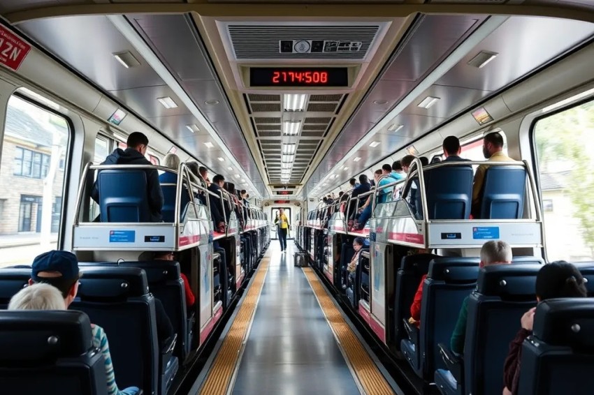 Транспортировка людей с помощью двухэтажных поездов в первом полугодии 2025 года увеличилась на 5,3%
