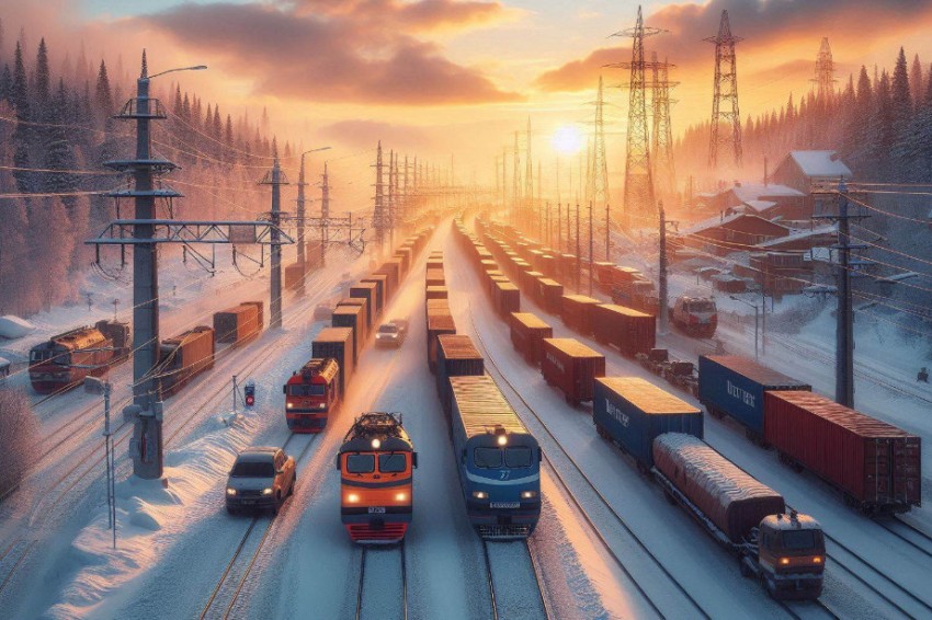 Транспортировка контейнеров по Красноярской железнодорожной сети в период с января по февраль 2025 года увеличилась на 10,5%